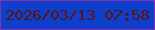 文字の大きさ：4、枠の色：8630b1、背景の色：0e3fcc、文字の色：5a140d 無料ブログパーツのブログ時計