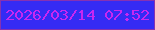 文字の大きさ：2、枠の色：8631b2、背景の色：352bf4、文字の色：c827f1 無料ブログパーツのブログ時計