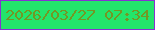 文字の大きさ：3、枠の色：8632d2、背景の色：23e56b、文字の色：739724 無料ブログパーツのブログ時計