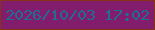 文字の大きさ：4、枠の色：863317、背景の色：821c6d、文字の色：1f6f92 無料ブログパーツのブログ時計