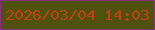文字の大きさ：1、枠の色：863378、背景の色：50500f、文字の色：c04116 無料ブログパーツのブログ時計