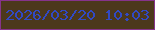 文字の大きさ：1、枠の色：86338b、背景の色：4c381c、文字の色：3149c4 無料ブログパーツのブログ時計