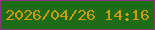 文字の大きさ：5、枠の色：86377d、背景の色：1f6c18、文字の色：cc9c0d 無料ブログパーツのブログ時計