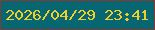 文字の大きさ：2、枠の色：863932、背景の色：066772、文字の色：f2cf28 無料ブログパーツのブログ時計