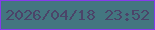 文字の大きさ：1、枠の色：863beb、背景の色：437680、文字の色：4b4469 無料ブログパーツのブログ時計