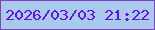 文字の大きさ：4、枠の色：863ec4、背景の色：a9cbeb、文字の色：6511eb 無料ブログパーツのブログ時計
