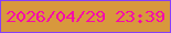 文字の大きさ：3、枠の色：863efd、背景の色：d8983d、文字の色：f70aa9 無料ブログパーツのブログ時計