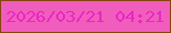 文字の大きさ：1、枠の色：86440d、背景の色：f15dbc、文字の色：e827c5 無料ブログパーツのブログ時計