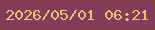 文字の大きさ：4、枠の色：864434、背景の色：853b5c、文字の色：e4c56d 無料ブログパーツのブログ時計