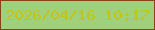 文字の大きさ：1、枠の色：864516、背景の色：a1d07d、文字の色：c4c417 無料ブログパーツのブログ時計