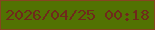 文字の大きさ：4、枠の色：864520、背景の色：527202、文字の色：6f291b 無料ブログパーツのブログ時計
