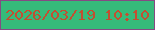 文字の大きさ：3、枠の色：864983、背景の色：36ba7a、文字の色：c34e31 無料ブログパーツのブログ時計