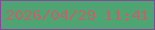 文字の大きさ：5、枠の色：864998、背景の色：4fa474、文字の色：bf656a 無料ブログパーツのブログ時計