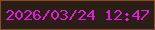 文字の大きさ：1、枠の色：864b29、背景の色：2b1e17、文字の色：e21cd8 無料ブログパーツのブログ時計