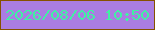 文字の大きさ：3、枠の色：865100、背景の色：aa7de2、文字の色：40f1a3 無料ブログパーツのブログ時計