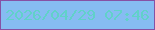 文字の大きさ：5、枠の色：8651a5、背景の色：86bcf2、文字の色：61d1c9 無料ブログパーツのブログ時計