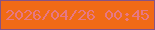 文字の大きさ：4、枠の色：865385、背景の色：f06a16、文字の色：e77785 無料ブログパーツのブログ時計
