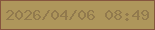 文字の大きさ：2、枠の色：86553e、背景の色：ae965b、文字の色：927a4d 無料ブログパーツのブログ時計