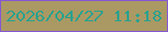 文字の大きさ：2、枠の色：8658d5、背景の色：aa9963、文字の色：2aa18f 無料ブログパーツのブログ時計