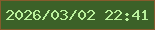文字の大きさ：4、枠の色：865a2c、背景の色：3b6128、文字の色：baf19c 無料ブログパーツのブログ時計
