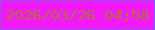 文字の大きさ：5、枠の色：865af1、背景の色：f318f7、文字の色：b46e3d 無料ブログパーツのブログ時計