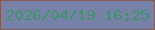 文字の大きさ：4、枠の色：865b52、背景の色：7882a9、文字の色：3d9469 無料ブログパーツのブログ時計
