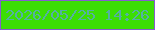 文字の大きさ：4、枠の色：865dcf、背景の色：3cde04、文字の色：54b0a3 無料ブログパーツのブログ時計