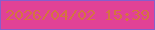 文字の大きさ：1、枠の色：865ecc、背景の色：e14296、文字の色：d47341 無料ブログパーツのブログ時計