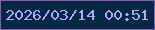 文字の大きさ：4、枠の色：865fb0、背景の色：052845、文字の色：b0a8fc 無料ブログパーツのブログ時計