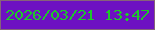 文字の大きさ：1、枠の色：866279、背景の色：6d11c2、文字の色：1dc82a 無料ブログパーツのブログ時計