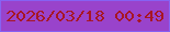 文字の大きさ：4、枠の色：8662f2、背景の色：9943cb、文字の色：a71624 無料ブログパーツのブログ時計