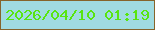 文字の大きさ：5、枠の色：86642b、背景の色：a0dbe1、文字の色：58e50f 無料ブログパーツのブログ時計