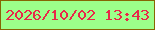 文字の大きさ：5、枠の色：866603、背景の色：9cff8a、文字の色：e82749 無料ブログパーツのブログ時計