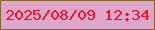 文字の大きさ：1、枠の色：866724、背景の色：dda6cb、文字の色：f51121 無料ブログパーツのブログ時計