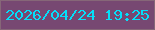 文字の大きさ：4、枠の色：866778、背景の色：774872、文字の色：04dff9 無料ブログパーツのブログ時計