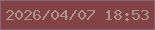 文字の大きさ：1、枠の色：86687d、背景の色：834246、文字の色：aa958e 無料ブログパーツのブログ時計