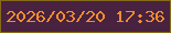 文字の大きさ：3、枠の色：866a1a、背景の色：48223e、文字の色：f28d31 無料ブログパーツのブログ時計