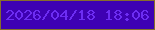文字の大きさ：2、枠の色：866e2a、背景の色：3e01b3、文字の色：6d2df3 無料ブログパーツのブログ時計