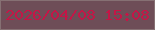 文字の大きさ：5、枠の色：867073、背景の色：6e4d57、文字の色：c41647 無料ブログパーツのブログ時計