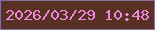 文字の大きさ：4、枠の色：867098、背景の色：593124、文字の色：f089db 無料ブログパーツのブログ時計