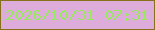 文字の大きさ：1、枠の色：867119、背景の色：deacdb、文字の色：98eb5f 無料ブログパーツのブログ時計
