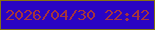 文字の大きさ：3、枠の色：867210、背景の色：2a04c3、文字の色：a5343d 無料ブログパーツのブログ時計