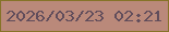 文字の大きさ：1、枠の色：867328、背景の色：ba897a、文字の色：614d5b 無料ブログパーツのブログ時計