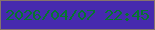 文字の大きさ：5、枠の色：86736c、背景の色：462aae、文字の色：06752f 無料ブログパーツのブログ時計