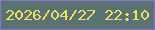 文字の大きさ：5、枠の色：8674d3、背景の色：5b7370、文字の色：efdc6b 無料ブログパーツのブログ時計