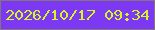 文字の大きさ：1、枠の色：867577、背景の色：7d38f3、文字の色：d3f924 無料ブログパーツのブログ時計
