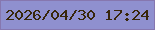 文字の大きさ：4、枠の色：8677af、背景の色：8f90cf、文字の色：38260b 無料ブログパーツのブログ時計