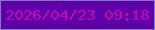 文字の大きさ：3、枠の色：8677c1、背景の色：5d01a8、文字の色：c605ae 無料ブログパーツのブログ時計