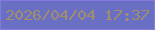 文字の大きさ：5、枠の色：8678df、背景の色：696fc3、文字の色：a28d6e 無料ブログパーツのブログ時計