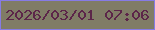 文字の大きさ：2、枠の色：867be5、背景の色：807c66、文字の色：5c2549 無料ブログパーツのブログ時計